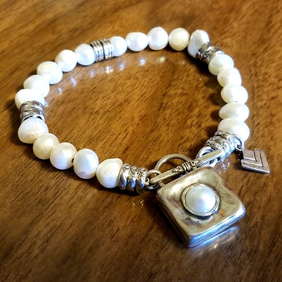 Silpada Sterling Silver & Pearl Bracelet - Picture 9 of 11